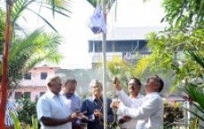 Flag hoisting by Dr. G. Madhu, Principal, School of Engineering, CUSAT on 12th February 2015